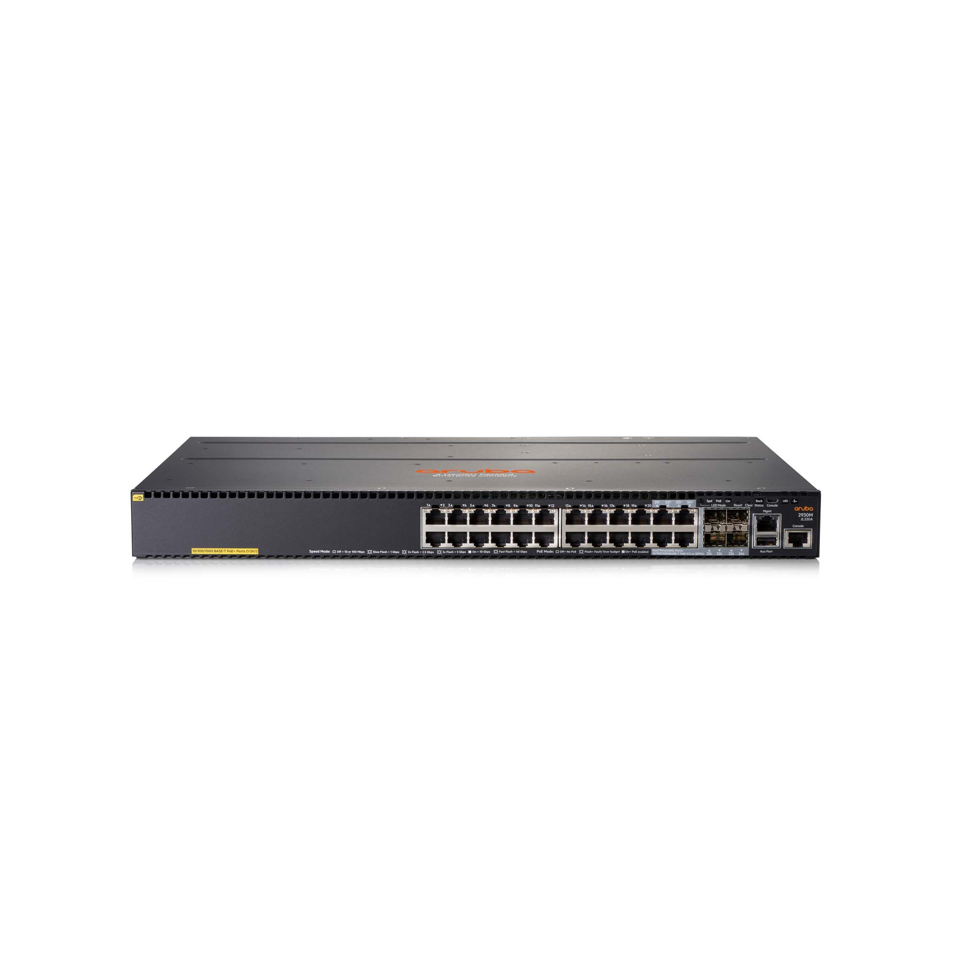 HPE Aruba Networking 2930M 24G PoE+  1-slot Switch (min. 1 PSU Required)