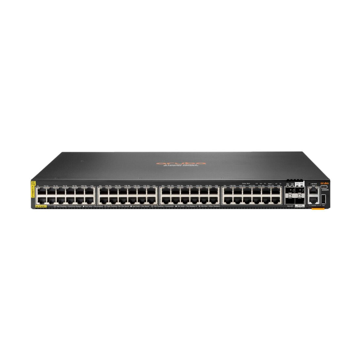 HPE Aruba Networking CX6200M 48G CL4 PoE 4SFP+ Switch (min. 1 PSU Required)